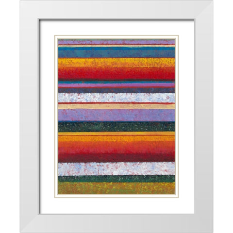 Tulip Fields I White Modern Wood Framed Art Print with Double Matting by OToole, Tim