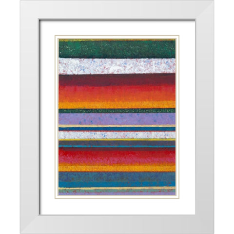 Tulip Fields II White Modern Wood Framed Art Print with Double Matting by OToole, Tim