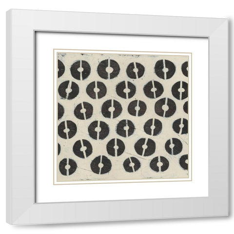 Tribal Patterns III White Modern Wood Framed Art Print with Double Matting by Vess, June Erica