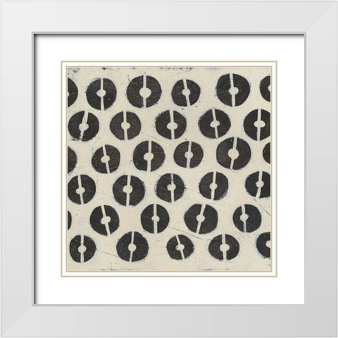 Tribal Patterns III White Modern Wood Framed Art Print with Double Matting by Vess, June Erica