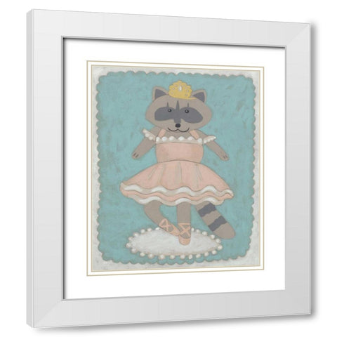 Ballerina Animal III White Modern Wood Framed Art Print with Double Matting by Zarris, Chariklia