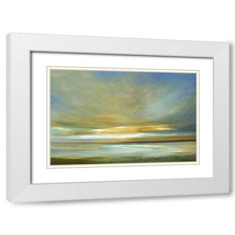 Light on the Dunes White Modern Wood Framed Art Print with Double Matting by Finch, Sheila