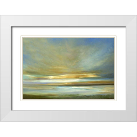 Light on the Dunes White Modern Wood Framed Art Print with Double Matting by Finch, Sheila
