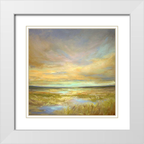 Morning Sanctuary White Modern Wood Framed Art Print with Double Matting by Finch, Sheila