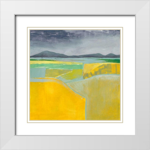Golden Valley II White Modern Wood Framed Art Print with Double Matting by Popp, Grace