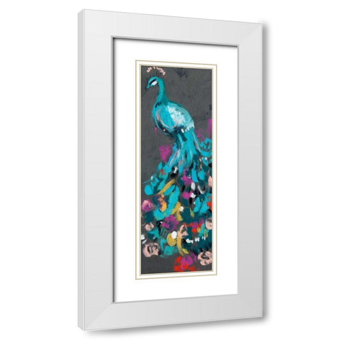 Flower Feathers II White Modern Wood Framed Art Print with Double Matting by Goldberger, Jennifer