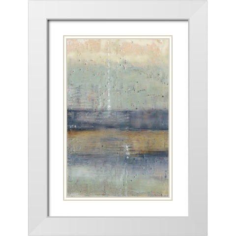 Glimmer I White Modern Wood Framed Art Print with Double Matting by Jennifer Goldberger