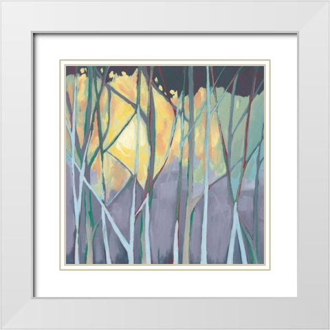 Tangled Twilight I White Modern Wood Framed Art Print with Double Matting by Popp, Grace