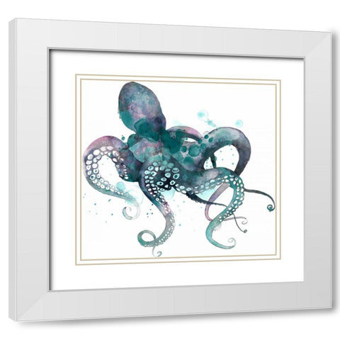 Tentacles I White Modern Wood Framed Art Print with Double Matting by Popp, Grace