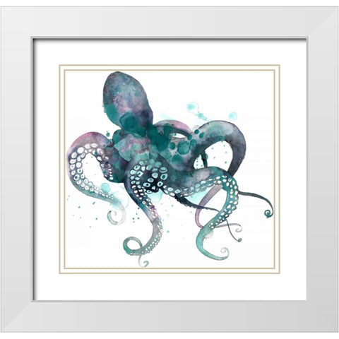 Tentacles I White Modern Wood Framed Art Print with Double Matting by Popp, Grace