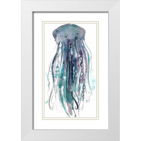 Tentacles III White Modern Wood Framed Art Print with Double Matting by Popp, Grace
