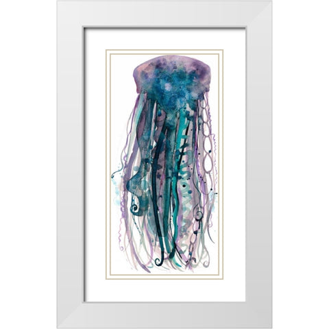 Tentacles IV White Modern Wood Framed Art Print with Double Matting by Popp, Grace