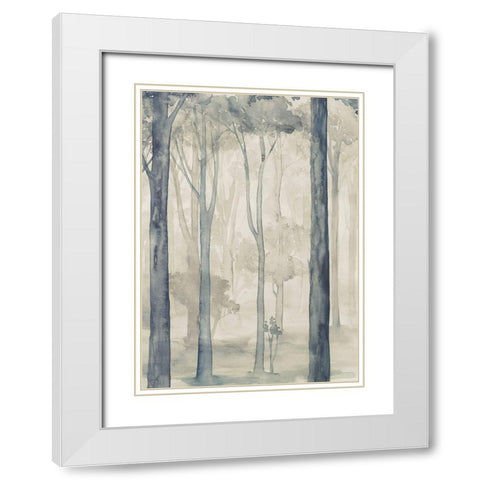 Whispering Woodland I White Modern Wood Framed Art Print with Double Matting by Popp, Grace