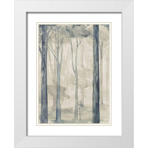 Whispering Woodland I White Modern Wood Framed Art Print with Double Matting by Popp, Grace