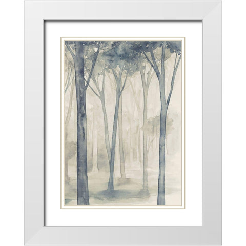 Whispering Woodland II White Modern Wood Framed Art Print with Double Matting by Popp, Grace