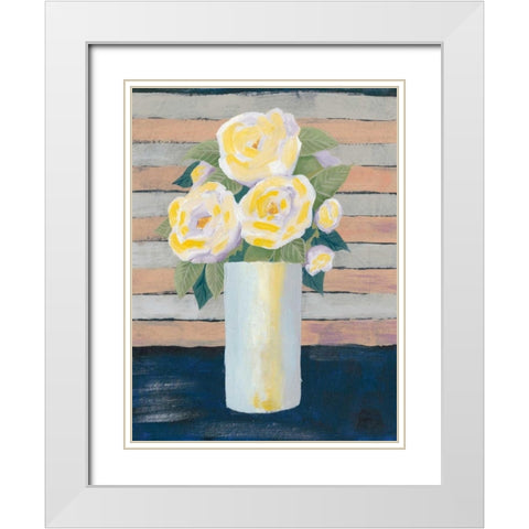 Wednesday Blooms I White Modern Wood Framed Art Print with Double Matting by Popp, Grace