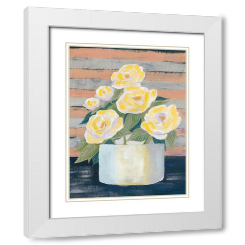 Wednesday Blooms II White Modern Wood Framed Art Print with Double Matting by Popp, Grace