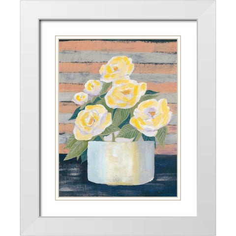 Wednesday Blooms II White Modern Wood Framed Art Print with Double Matting by Popp, Grace