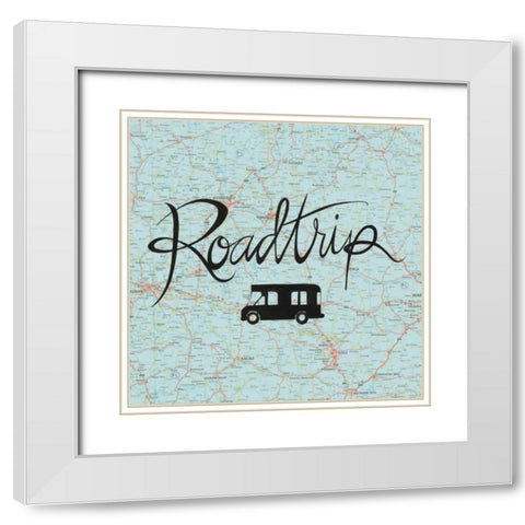 Road Trip II White Modern Wood Framed Art Print with Double Matting by Popp, Grace