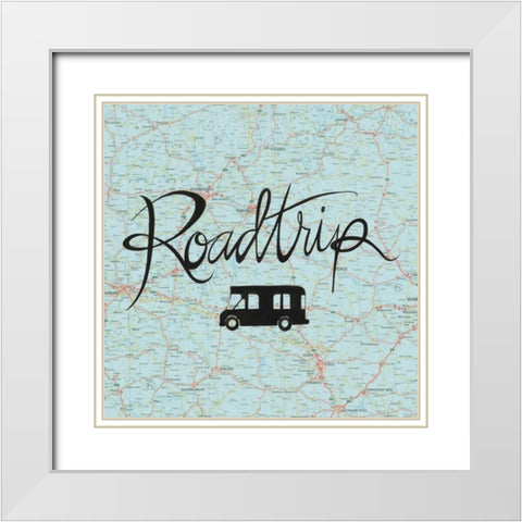 Road Trip II White Modern Wood Framed Art Print with Double Matting by Popp, Grace