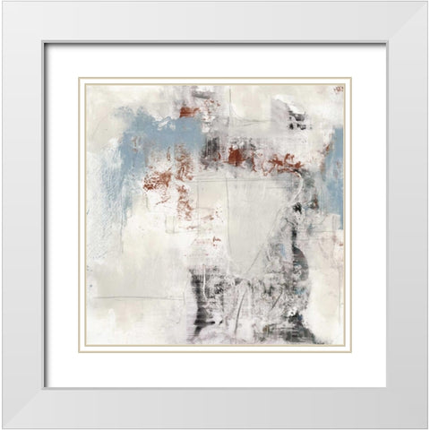White Wash I White Modern Wood Framed Art Print with Double Matting by Goldberger, Jennifer