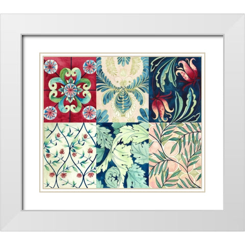 Ornate Watercolor Motif White Modern Wood Framed Art Print with Double Matting by Popp, Grace