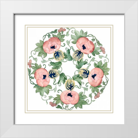 Watercolor Motif I White Modern Wood Framed Art Print with Double Matting by Popp, Grace