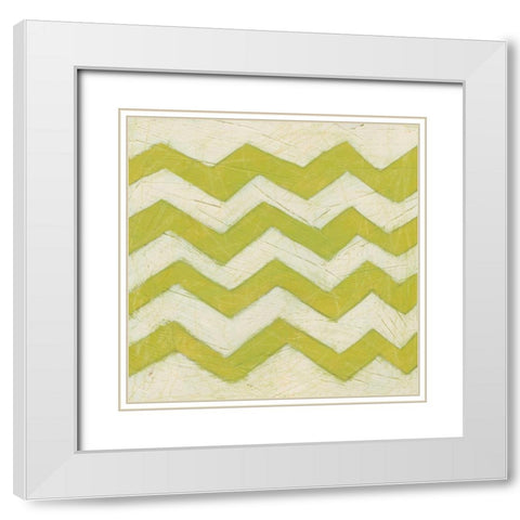 Spectrum Hieroglyph I White Modern Wood Framed Art Print with Double Matting by Vess, June Erica