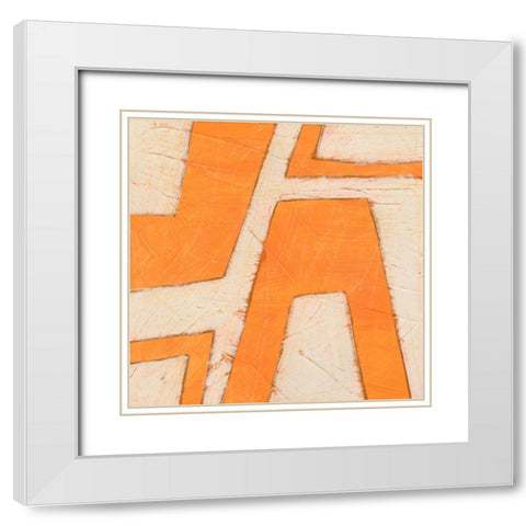 Spectrum Hieroglyph II White Modern Wood Framed Art Print with Double Matting by Vess, June Erica