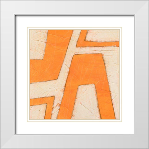 Spectrum Hieroglyph II White Modern Wood Framed Art Print with Double Matting by Vess, June Erica