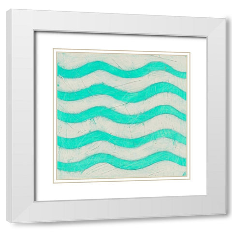 Spectrum Hieroglyph III White Modern Wood Framed Art Print with Double Matting by Vess, June Erica