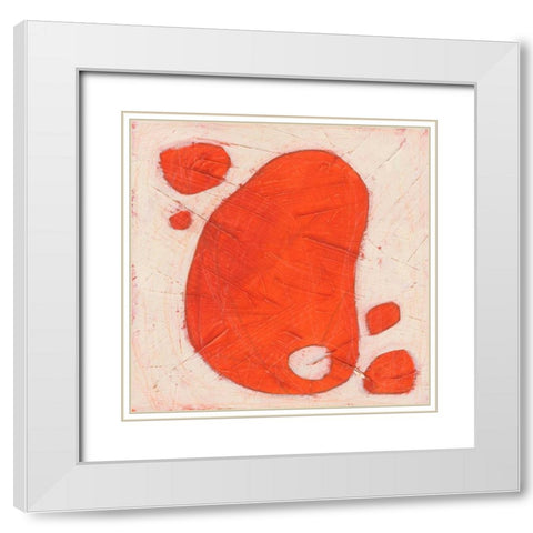 Spectrum Hieroglyph VI White Modern Wood Framed Art Print with Double Matting by Vess, June Erica