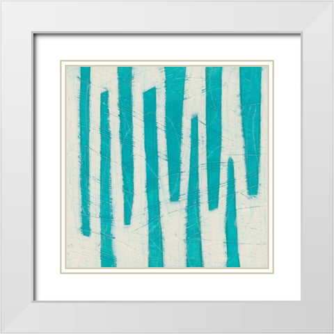 Spectrum Hieroglyph VII White Modern Wood Framed Art Print with Double Matting by Vess, June Erica