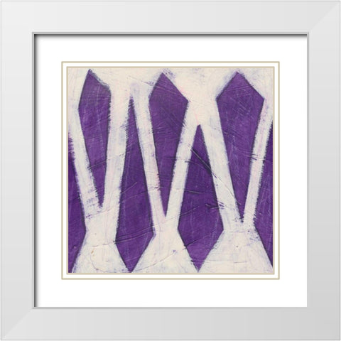 Spectrum Hieroglyph IX White Modern Wood Framed Art Print with Double Matting by Vess, June Erica