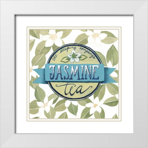 Tea Label I White Modern Wood Framed Art Print with Double Matting by Popp, Grace