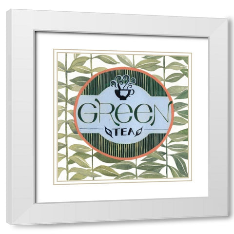 Tea Label III White Modern Wood Framed Art Print with Double Matting by Popp, Grace