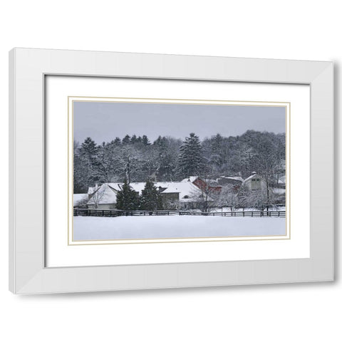 Garrison White Modern Wood Framed Art Print with Double Matting by McLoughlin, James