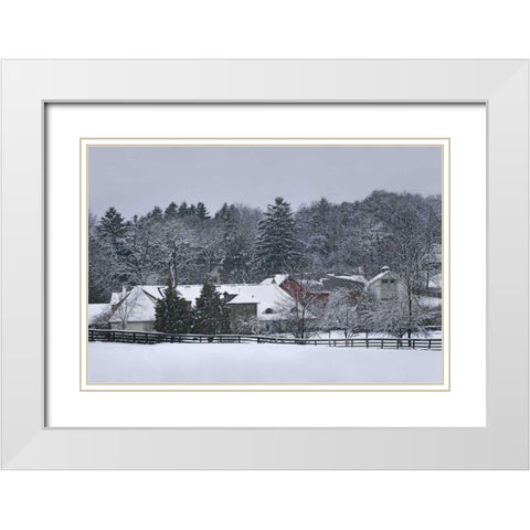 Garrison White Modern Wood Framed Art Print with Double Matting by McLoughlin, James