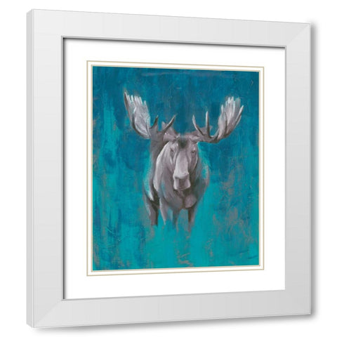 Contemporary Cervidae I White Modern Wood Framed Art Print with Double Matting by Popp, Grace