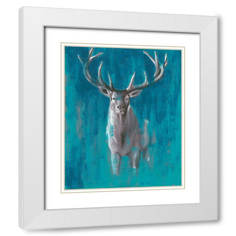 Contemporary Cervidae II White Modern Wood Framed Art Print with Double Matting by Popp, Grace