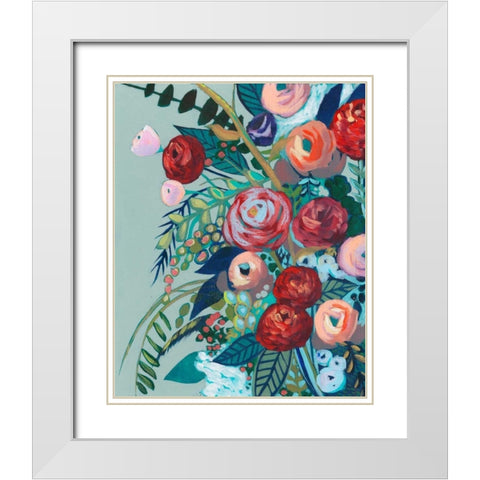 Lyrical Array II White Modern Wood Framed Art Print with Double Matting by Popp, Grace