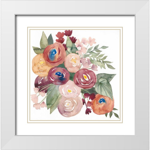 Pirouette Posy II White Modern Wood Framed Art Print with Double Matting by Popp, Grace