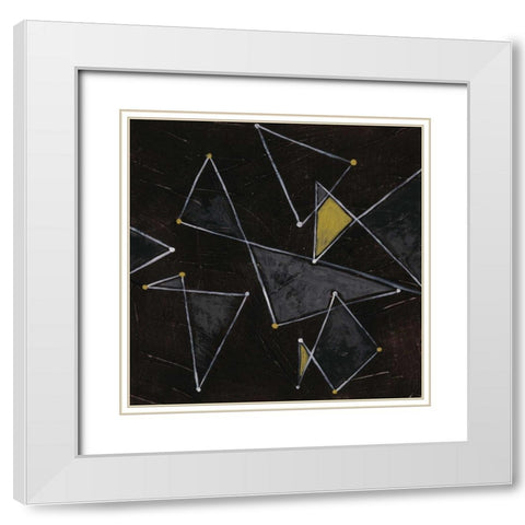 Algorithm I White Modern Wood Framed Art Print with Double Matting by Vess, June Erica