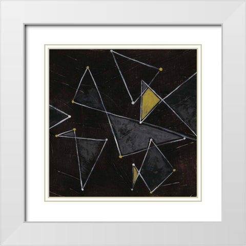 Algorithm I White Modern Wood Framed Art Print with Double Matting by Vess, June Erica