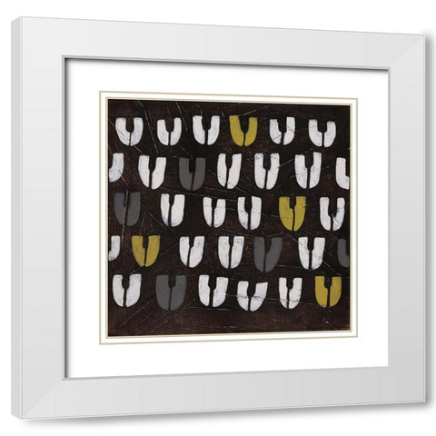 Algorithm V White Modern Wood Framed Art Print with Double Matting by Vess, June Erica