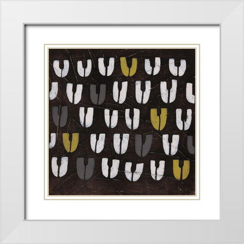 Algorithm V White Modern Wood Framed Art Print with Double Matting by Vess, June Erica