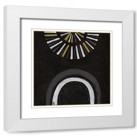 Algorithm VII White Modern Wood Framed Art Print with Double Matting by Vess, June Erica
