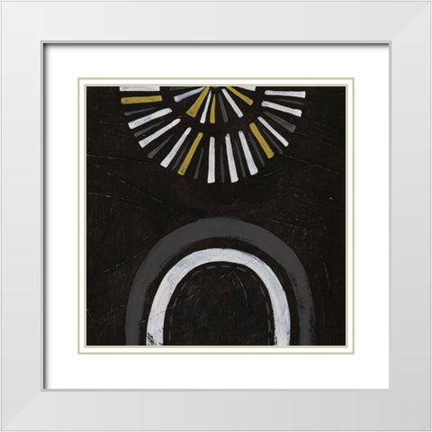 Algorithm VII White Modern Wood Framed Art Print with Double Matting by Vess, June Erica