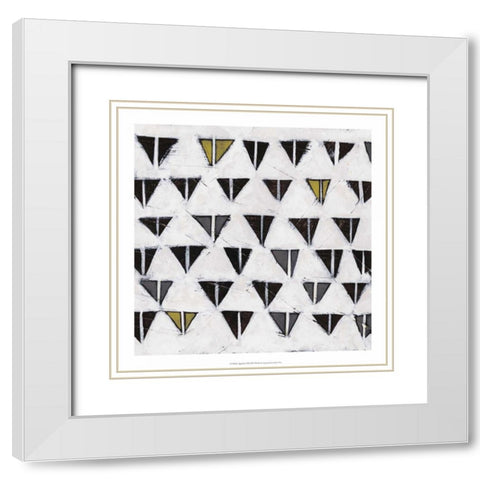 Algorithm VIII White Modern Wood Framed Art Print with Double Matting by Vess, June Erica