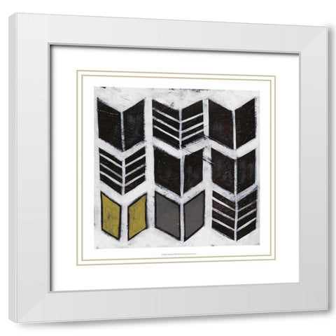 Algorithm X White Modern Wood Framed Art Print with Double Matting by Vess, June Erica